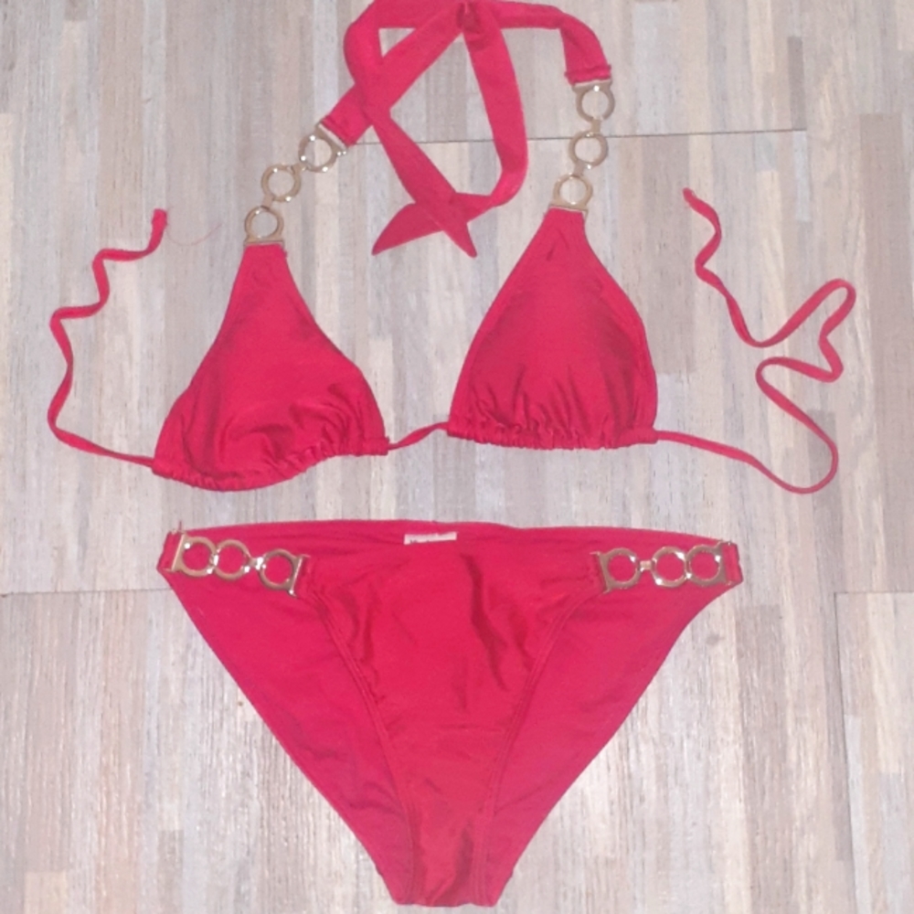 Hot Pink Bikini...fits more like a small/ medium.